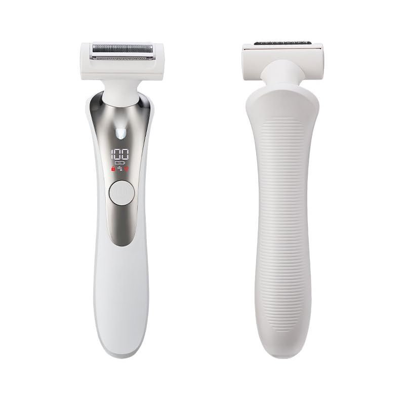 DIDILY Rechargeable Electric Hair Remover, 3-in-1 Painless Body Hair Trimmer for Women Men, IPX6 Waterproof & Type-C Charging, Multi-Functional for Full Body Grooming (White 3-in-1)