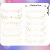 12 Pcs Glitter Freckles Holographic Multicolor Face Tattoo Glitter Freckles Nightglow Waterproof Face Speckles Sparkle Makeup Patches Star Temporary Tattoo for Festival Rave Christmas Party view 2