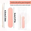 20 Pack Mini Nail File Disposable Manicure Kit Individually Package with Wooden Cuticle Pusher Sticks Press on Nail Art Tool Prep Kit Pedicure Cleaner Tools for Home view 3