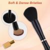 LXUEJIE 4 in 1 Makeup Brush Set, Travel Makeup Brushes Foundation Brush Blush Brush Eyeshadow Powder Brush Concealer Brush Double Ended Makeup Brush for Liquid, Cream, Powder view 3