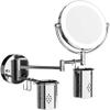 WTYBRMYO Makeup Mirror Vanity 8-inch Bathroom,Double-Sided LED Magnifying Beauty with Light Storage Bucket Cosmetic view 1