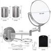 WTYBRMYO Makeup Mirror Vanity 8-inch Bathroom,Double-Sided LED Magnifying Beauty with Light Storage Bucket Cosmetic view 2