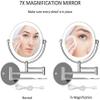 WTYBRMYO Makeup Mirror Vanity 8-inch Bathroom,Double-Sided LED Magnifying Beauty with Light Storage Bucket Cosmetic view 3