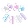 Alipis 8pcs Nail Brushes with Handle for Nail Dust Cleaning Portable Powder Brush for Manicure and Salon Use Ergonomic Grip Soft Touch Bristles Plastic Scrubbing Tools view 1