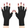 Manicure Gloves UV Protection, Black Professional UV Nail Gloves Portable Fingerless Glove for Nails Lamps Gel Nail Glove Protection Hand for Women Home Manicure DIY Nails Salon view 1
