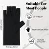 Manicure Gloves UV Protection, Black Professional UV Nail Gloves Portable Fingerless Glove for Nails Lamps Gel Nail Glove Protection Hand for Women Home Manicure DIY Nails Salon view 2