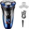Electric Shavers for Bald Men, Wet Dry Shaver for Men Rotary Beard Electric Razor Shaving Machine Grooming Kit Rechargeable LCD Display view 1