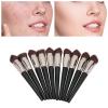 10pcs Oblique Concealer Brush Set, Makeup Brush, Soft Synthetic with Ergonomic Handle, Cosmetic Tool for Covering Dark Circles and Blemishes, view 3