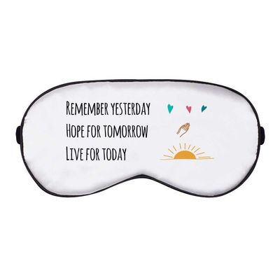 Azeeda 'Live for Today' Sleep/Travel Eye Mask (EY00033848)