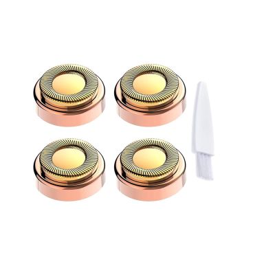 Women's Facial Hair Removal Device Replacement Head 2nd Generation Flawless Facial Pain Free Hair Removal Device Shaver Replacem(Gold 4PCS Brush)
