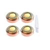 Women's Facial Hair Removal Device Replacement Head 2nd Generation Flawless Facial Pain Free Hair Removal Device Shaver Replacem(Gold 4PCS Brush) view 1