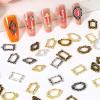64 PCS Gothic Frame Nail Charms, Punk Metal Nail Charms Engraved Nails Frame Charm 3D Nails Art Charm for Nailss Metal Retro Gold Silver Manicure Jewels Art Decoration for Women DIY Craft view 1