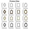 64 PCS Gothic Frame Nail Charms, Punk Metal Nail Charms Engraved Nails Frame Charm 3D Nails Art Charm for Nailss Metal Retro Gold Silver Manicure Jewels Art Decoration for Women DIY Craft view 3