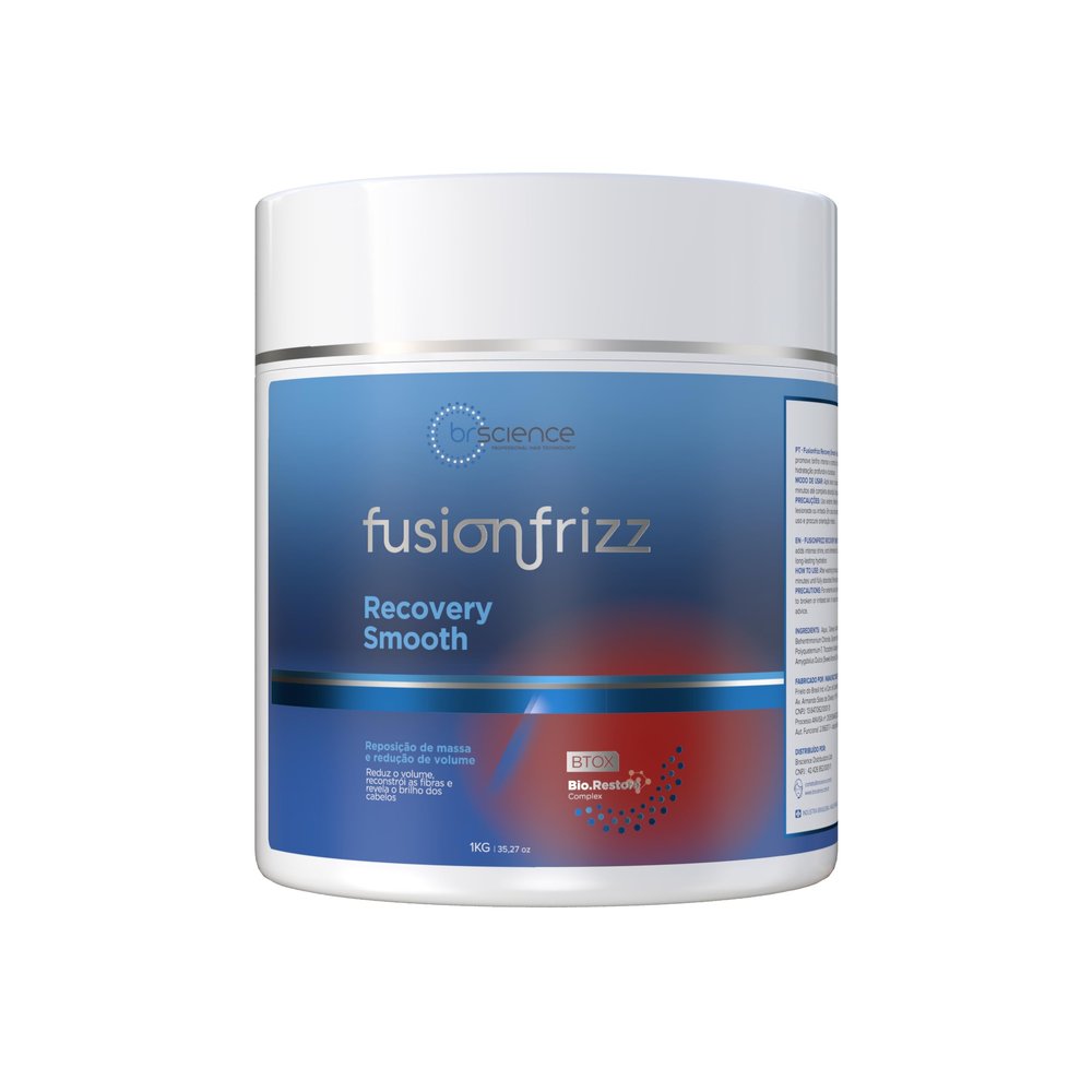 Brscience Fusionfrizz Recovery Smooth BTX Hair Treatment  Organic Keratin & Collagen Anti Frizz & Volume Reducer Brazilian Hair btx Smoothing Treatment - Btx capilar para el cabello