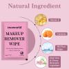 Twoworld Makeup Remover Wipes Bulk Individually Wrapped,Travel Makeup Wipes Gentle for Face Cleansing Mascara Lipstick Travel Hotel(Aloe Vera & Cherry Blossoms,Pack of 50) view 3