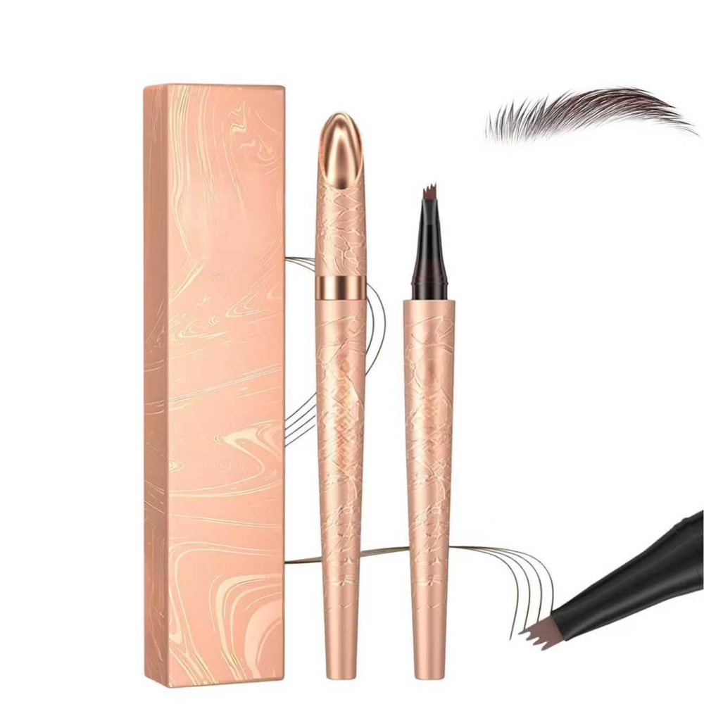 2026 New 4-Tip Eyebrow Pencil, Waterproof and Smudge-Proof Micro-Blade Eyebrow Pencil, Draws Natural Hair-Like Strokes, Long-Lasting Eyebrow Makeup Suitable for All Skin Tones