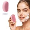 Portable Facial Cleansing Brush, Silicone Waterproof Rechargeable Unisex Facial Face Scrubber with Cleansing, Exfoliating, and Massaging Functions, Electric Facial Cleanser Facial Exfoliator.(Pink) view 1