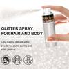 Hair and Body Glitter Spray, 1PC Peal White Glitter Hairspray Dry Powder Makeup for Clothes, Festival Rave Prom Loose Sparkle Powder,Holographic Ultra Fine Resin Glitters for Crafts (1PC Peal White) view 2