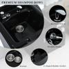 Hair Washing Station, Shampoo Backwash Sink Station, Portable Salon Stations with Shampoo Bowl and Storage Layer, Equipment with Faucet Sprayer for Spa Beauty, Salon Cabinets, Black view 4