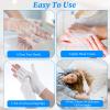Andibro 5Pairs White Fingerless Cotton Gloves, Eczema Cotton Gloves for Dry Hands White Fingerless Gloves for Sleeping Touchscreen Spa Skin Treatment view 3