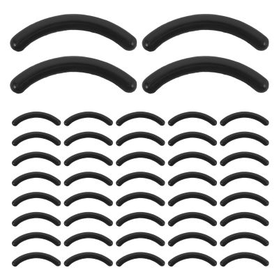 Alipis 100pcs Eyelash Curler Refills, Black Silicone Eyelash Pads, Curler Replacement Inserts, Universal Flexible Pad for Home, Salon, Party, Travel Black
