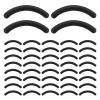 Alipis 100pcs Eyelash Curler Refills, Black Silicone Eyelash Pads, Curler Replacement Inserts, Universal Flexible Pad for Home, Salon, Party, Travel Black view 1