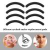 Alipis 100pcs Eyelash Curler Refills, Black Silicone Eyelash Pads, Curler Replacement Inserts, Universal Flexible Pad for Home, Salon, Party, Travel Black view 3