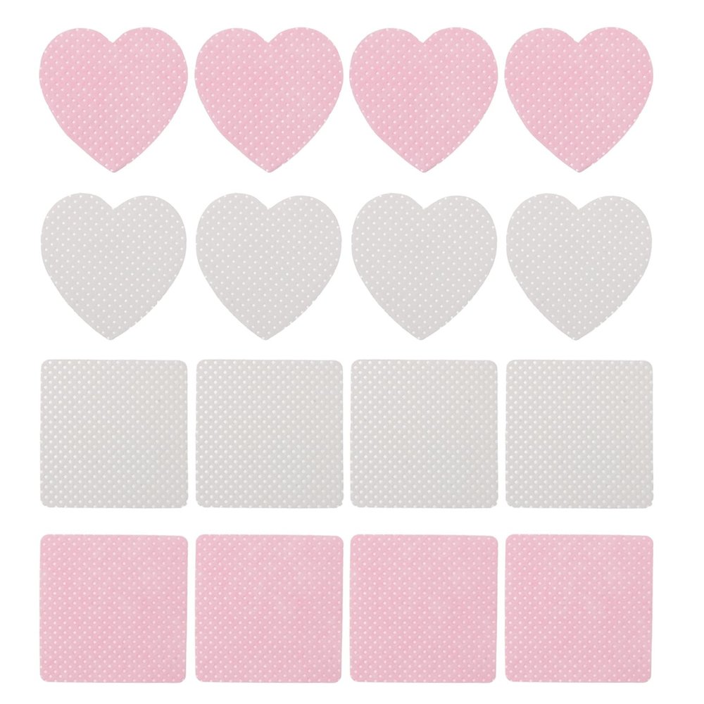 DECHOUS 4 Boxes Eyelash Glue Cleaning Pads - Heart/Square Disposable Eyelash Sheets for Salon Glue Cleaner - Cotton Makeup Remover Pads for Lash Extensions Polish Removal