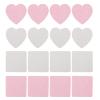 DECHOUS 4 Boxes Eyelash Glue Cleaning Pads - Heart/Square Disposable Eyelash Sheets for Salon Glue Cleaner - Cotton Makeup Remover Pads for Lash Extensions Polish Removal view 1
