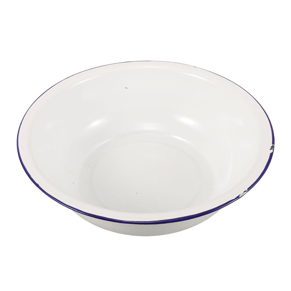 Alipis Enamelware Foot Soak Bowl: 40cm Deep Pedicure Bath Container - Enamel Salon Soaking Basin for Face Feet - Multi-Use Camping & Laundry Wash Tub