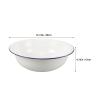 Alipis Enamelware Foot Soak Bowl: 40cm Deep Pedicure Bath Container - Enamel Salon Soaking Basin for Face Feet - Multi-Use Camping & Laundry Wash Tub view 2