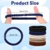 10Pcs Braided Hair Bands for Men, Non Slip Beard Ties Set, Multi-Color Men Bun Accessories, No Damage Elastic Bracelet Hair Ties with Smooth Beads for Long Thick Curly Hair Bun view 2