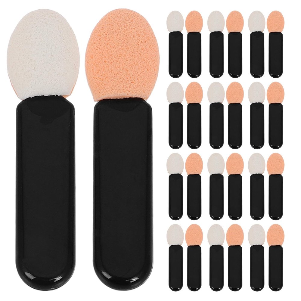 Ipetboom 100pcs Eye Shadow Applicator Sticks - Mini Black Single Side Eyeshadow Brush - Versatile 1.5'' Brushes For Cosmetic Application On-The-Go Touch-Ups