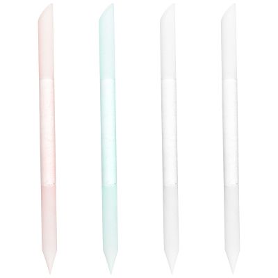 Alipis 4pcs Cuticle Remover Tool: Angled Glass Cuticle Pusher for Manicure - Glass Manicure Stick Nail File for Women and Girls - Nail Salon Accessories