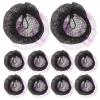 Alipis 20pcs Ballet Bun Hair Net For Women - Invisible Elastic Snood With Purple Lace Edges - Secure Bun Holder For Dance Recitals And Exams view 1