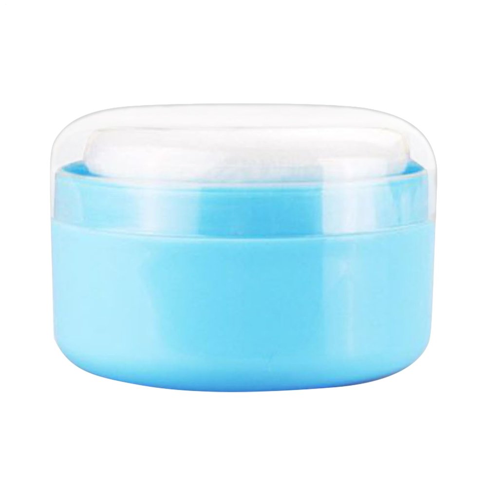 Body Powder Container - Portable Bath Dusting Storage, Dusting Holder with Puff, Ideal for Talcum, Loose, and Bath Powder, Compact Travel-Friendly Design for Home, Bathroom, Spa, or Gym Use