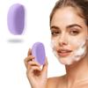 Portable Facial Cleansing Brush, Silicone Waterproof Rechargeable Unisex Facial Face Scrubber with Cleansing, Exfoliating, and Massaging Functions, Electric Facial Cleanser Facial Exfoliator.(Purple) view 1