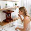 360 Rotating Cosmetic Organizer - Wooden Makeup Storage Rack Countertop Display, Perfume Holder, Vanity Organizer, Bathroom Bedroom Dorm Accessory | Rotating Makeup Rack for Home Apartment Closet view 3