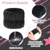 8Pcs Black Microfiber Spa Wrist Bands for Face Washing, Stretchy Arm Wrist Towels, Anti-Spill Wristbands to Stop Water Running Down Arms, Womens Bath Accessories, Essential Skincare Tools view 3