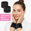 8Pcs Black Microfiber Spa Wrist Bands for Face Washing, Stretchy Arm Wrist Towels, Anti-Spill Wristbands to Stop Water Running Down Arms, Womens Bath Accessories, Essential Skincare Tools view 4