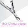 Criyar Precision Cuticle Nippers Trimmer Set, Double Spring Cuticle Remover Pusher Cutter, Manicure Pedicure Tools for Toenails Hard Skin Nail Care Supplies, Nail Clippers&Scissors (Silver 1PACK) view 2