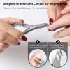 Criyar Precision Cuticle Nippers Trimmer Set, Double Spring Cuticle Remover Pusher Cutter, Manicure Pedicure Tools for Toenails Hard Skin Nail Care Supplies, Nail Clippers&Scissors (Silver 1PACK) view 4