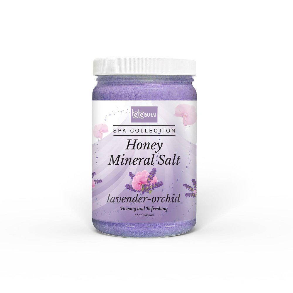 Lavender Orchid Honey Mineral Salt Soothing & Hydrating Foot and Body Mineral Salt for Soft, Smooth & Relaxed Skin by BeBeauty