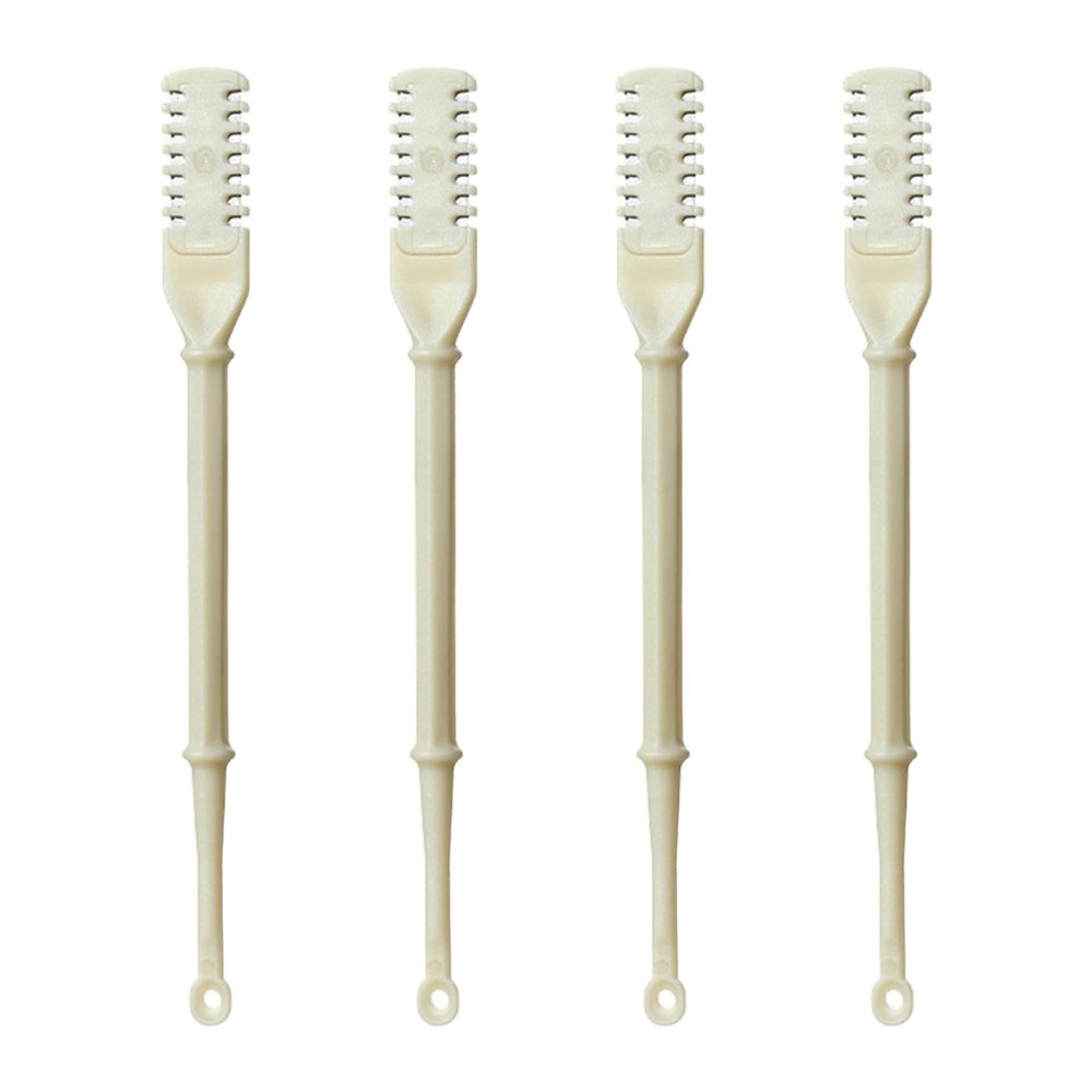 4pcs Double Sided Nose Ear Hair Trimmer with Ear Picker 2 in 1 Nasal Hair Cutter Portable Nostril Nose Hairs Scissors for Women Men Travel