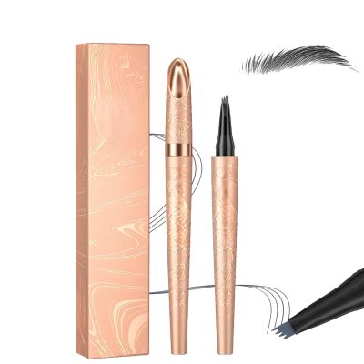 2026 New 4-Tip Eyebrow Pencil, Waterproof and Smudge-Proof Micro-Blade Eyebrow Pencil, Draws Natural Hair-Like Strokes, Long-Lasting Eyebrow Makeup Suitable for All Skin Tones (Grey)