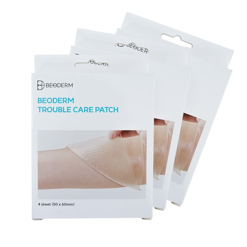 BEODERM Breakout Patch (4 Sheets x 3 pack)  Hydrogel Soothing Patches for Dry and Sensitive Skin, Helps Calm Redness and Discomfort, Daily Use