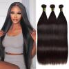 10A Human Hair Bundles 26 28 30 Inch Straight Bundles Human Hair 100% Unprocessed Brazilian Virgin Hair Quick Weave Extensions Natural Black view 1