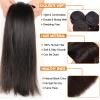 10A Human Hair Bundles 26 28 30 Inch Straight Bundles Human Hair 100% Unprocessed Brazilian Virgin Hair Quick Weave Extensions Natural Black view 4
