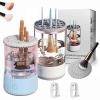 3 In 1 Electric Makeup Brush Cleaner Machine with Dryer,Automatic Makeup Brush Cleaner,Quiet Power Spin for All Size Beauty Makeup Brush (2PCS-D) view 1