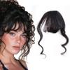 Meiverah Fluffy Curly Bangs Hairpieces for Women - Natural Black view 1
